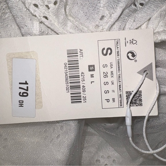 Zara White Eyelet Strap Dress - Picture 5 of 5